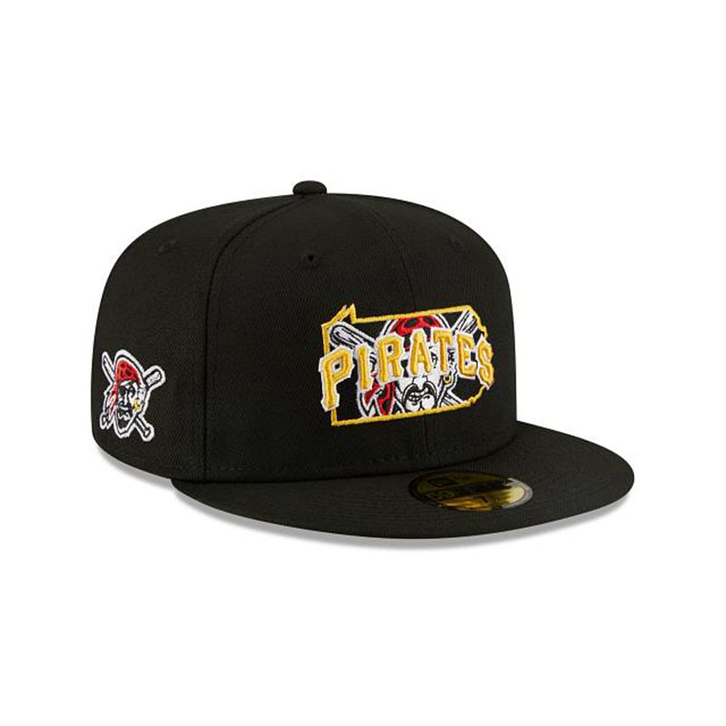 MLB Pittsburgh Pirates Local 59Fifty Fitted (VHJ3799) - Black New Era Caps